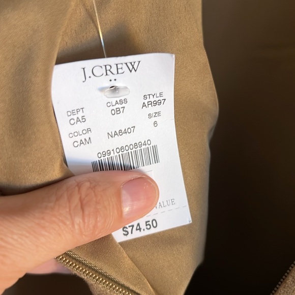 NWT J Crew, size 6, Classic Tan Women's Skirt - Picture 7 of 10